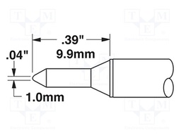 Tip; conical; 1mm; 510°C; for soldering station