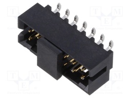 MGrid Hdr Shrd SMT/Slot/Cap.38AuLF 14Ckt