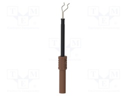 Test probe; 1A; brown; Socket size: 4mm; Plating: nickel plated