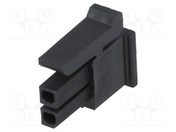 Plug; wire-board; female; Micro-Fit 3.0; 3mm; PIN: 2; w/o contacts