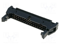 Socket; IDC; male; PIN: 34; straight; with ejector; THT; gold-plated