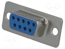 D-Sub; PIN: 9; plug; female; soldering; for cable; gold flash