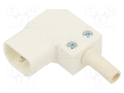 Connector: AC supply; plug; male; 10A; 250VAC; C14 (E); for cable