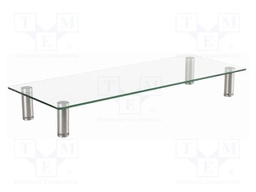 Monitor stand; 20kg; plastic,steel,glass; 580x210x90mm
