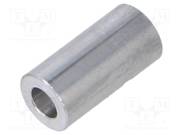 Spacer sleeve; 3.2mm; cylindrical; aluminium; Out.diam: 12mm