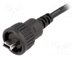 Plug; USB B mini; Data-Con-X; for cable; cables; straight; USB 2.0