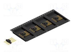 Connector: pin strips; pin header; male; PIN: 5; 2.54mm; SMT; 1x5