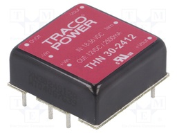 Converter: DC/DC; 30W; Uin: 18÷36V; 12VDC; Iout: 2500mA; 1"x1"; 16.5g
