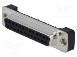 D-Sub; PIN: 25; socket; female; with threaded hole; Locking: screws