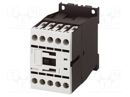 Contactor: 4-pole; NC + NO x3; 24VAC; 4A; DIN; DILA-31; W: 45mm