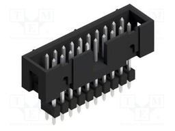 Connector: pin strips; pin header; male; PIN: 20; 2.54mm; THT; 2x10