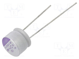 Capacitor: polymer; 270uF; 16VDC; SEF; THT; ±20%; -55÷125°C; 1000h