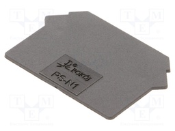 End plate; Application: ZUG; black; Width: 1mm; polyamide; UL94V-0
