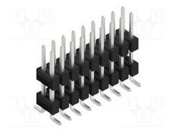Connector: pin strips; pin header; male; PIN: 18; 2.54mm; SMT; 2x9