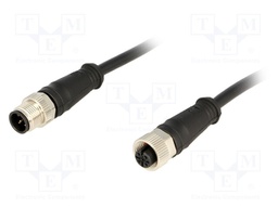 Cable: for sensors/automation; PIN: 5; M12-M12; 2m; plug; plug; 60V