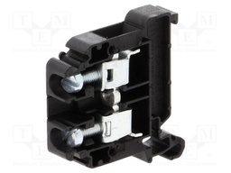 Splice terminal: rail; 0.5÷10mm2; ways: 1; terminals: 2; black; TS35