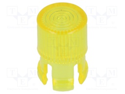 LED lens; round; yellow; 5mm