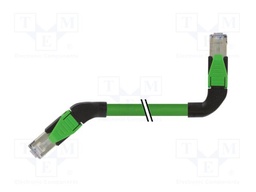 Patch cord; RJ45 left angled plug,both sides; 5; stranded; Cu