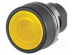 Switch: push-button; 22mm; Stabl.pos: 2; yellow; IP65; flat; 46