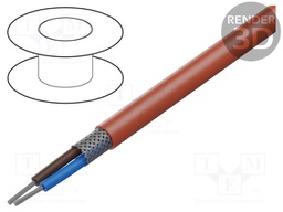 Wire; SiHF+C; 2x0.75mm2; Cu; stranded; silicone; red-brown