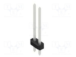Connector: pin strips; pin header; male; PIN: 2; 2.54mm; THT; 2x1