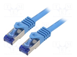 Patch cord; S/FTP; 6a; stranded; Cu; LSZH; blue; 7.5m; 26AWG