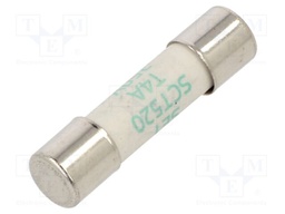 Fuse: fuse; ceramic; 4A; 250V; time-lag; 5x20mm; brass