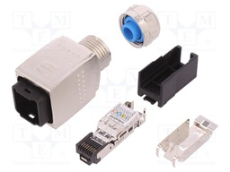 Plug; RJ45; PIN: 4; Cat: 5; shielded; Layout: 8p4c; Locking: push-pull