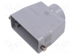 Enclosure: for HDC connectors; C-TYPE; size 77.27; high; PG21