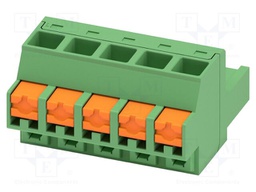 PCB connector, nominal cross section: 2.5 mm2, color: green,