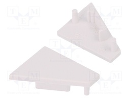 Cap for LED profiles; white; ABS; Application: CORNER14; V: GEN2