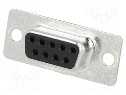 D-Sub; PIN: 9; plug; female; soldering; for cable; gold flash; 250V