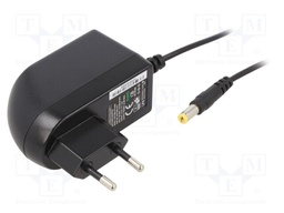 Power supply: switched-mode; volatage source; 15VDC; 1.6A; 24W