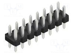 Connector: pin strips; pin header; male; PIN: 16; 2.54mm; THT; 2x8