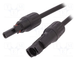 Cable: solar; plug; PIN: 1; IP67; 4mm2; male,female; 1m