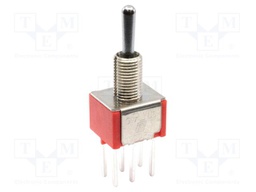 Switch: toggle; Pos: 3; DP3T; (ON)-OFF-(ON); 2A/250VAC; 5A/28VDC