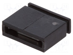 Jumper; pin strips; female; closed; 5.08mm; 1x2; tinned; 3A; black