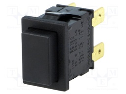 Switch: push-button; Pos: 2; DPST-NO; 12A/250VAC; black; none