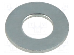 Washer; round; M3; D=7mm; h=0.5mm; steel; Plating: zinc
