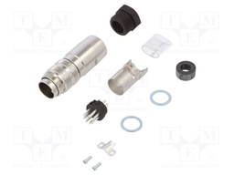 Connector: M16; male; for cable; IP65,IP67; plug; soldering; 100V