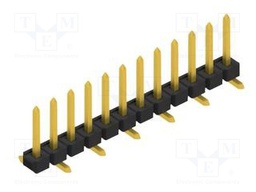 Connector: pin strips; pin header; male; PIN: 12; 2.54mm; SMT; 1x12
