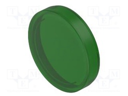 Actuator lens; OptoHiT; green; plastic; Ø23.7mm