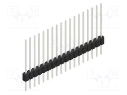 Connector: pin strips; pin header; male; PIN: 18; 1.27mm; THT; 1x18