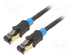 Patch cord; S/FTP; 6; Cu; PVC; black; 25m; RJ45 plug,both sides