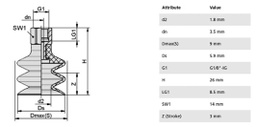 Component: suction cup; Man.series: FSG; Mounting: G1/8-IG; 4.7g