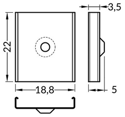 Flexible mounting plate Y; natural; stainless steel