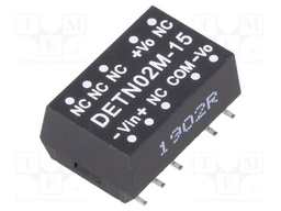 Converter: DC/DC; 2W; Uin: 10.2÷13.2V; Uout: 15VDC; Uout2: -15VDC