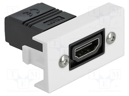 HDMI module; Easy 45; HDMI socket,both sides; HDMI 2.0; white
