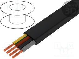 Wire; stranded; Cu; H07VVH6-F; 4G70mm2; unshielded; black; PVC