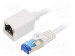 Extender RJ45; S/FTP; 6a; Cu; LSZH; white; 10m; 26AWG